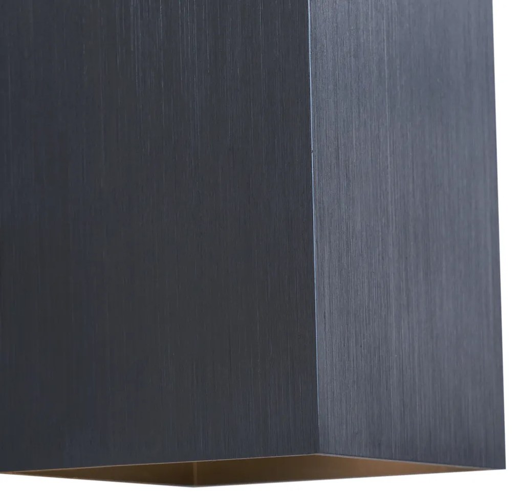Moderne wandlamp gunmetal vierkant 2-lichts GU10 50mm - Sandy