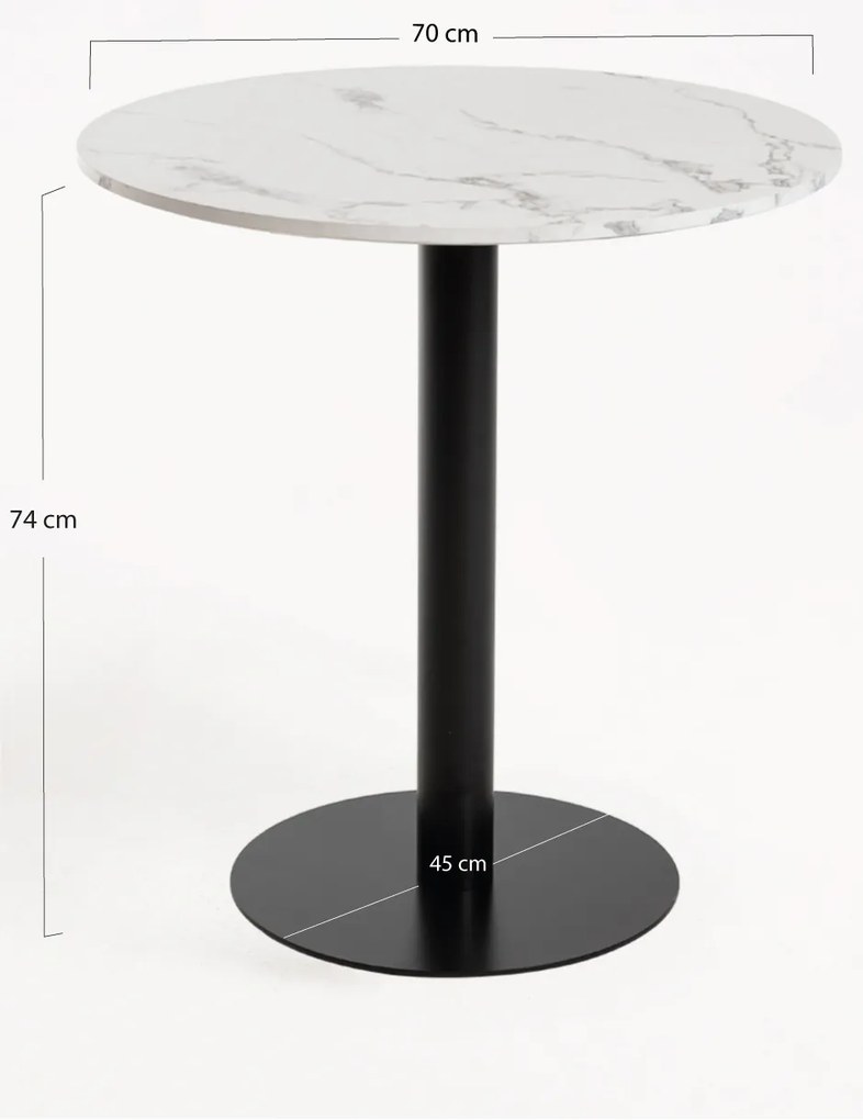 Tafel Firro Rond 70cm Zwart