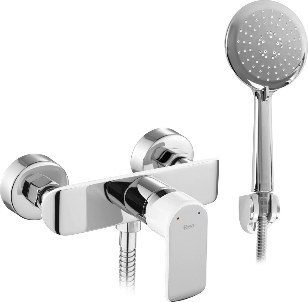 Douchemengkraan Rea Bloom wit chroom