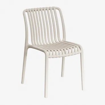 Set Van 4 Stapelbare Eetkamerstoelen Van Wendell Polypropyleen Tapioca Beige - Sklum