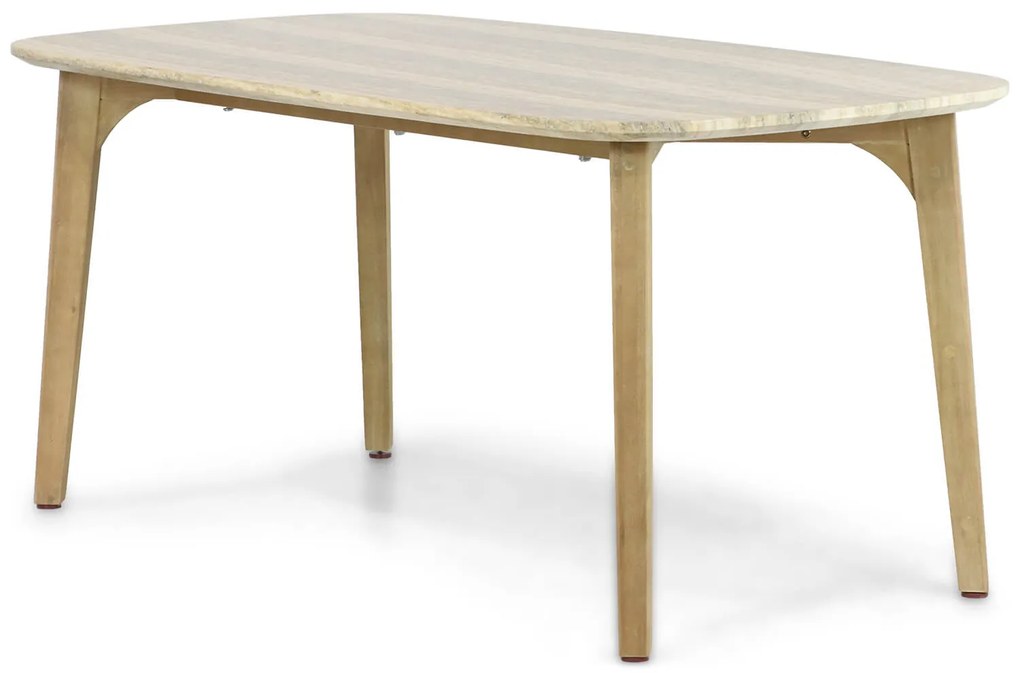 Dining Tuintafel rechthoekig 170 x 90 cm Eucalyptus hout Naturel teak Almeria