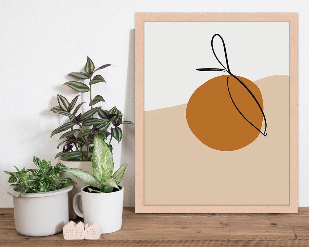 Any Image | Ingelijste print Abstract Orange small: breedte 30 cm x hoogte 40 cm x dikte 2.5 cm multicolour posters & prints | NADUVI outlet