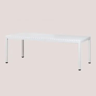 Rechthoekige Eettafel In Aluminium (210x100 Cm) Marti Gardenia Wit - Sklum