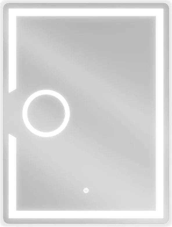 Mexen Onyx verlichte badkamer spiegel met make-up spiegel 60 x 80 cm, LED 6000K, anti-condens - 9813-060-080-611-00