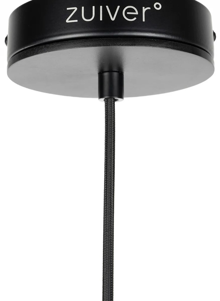 Zuiver Belle S Black Ronde Design Hanglamp Touw 65 Cm Zwart