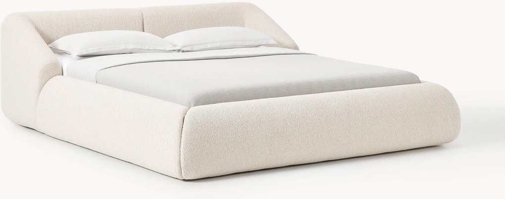 Gestoffeerd bouclé bed Sofia