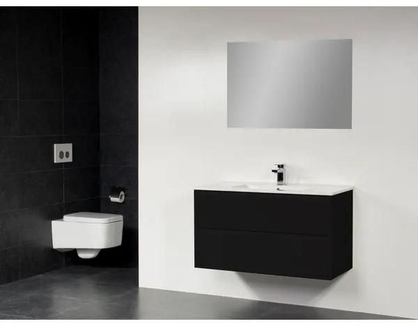 Saniclass New Future Empoli badmeubel 100cm met spiegel zwart