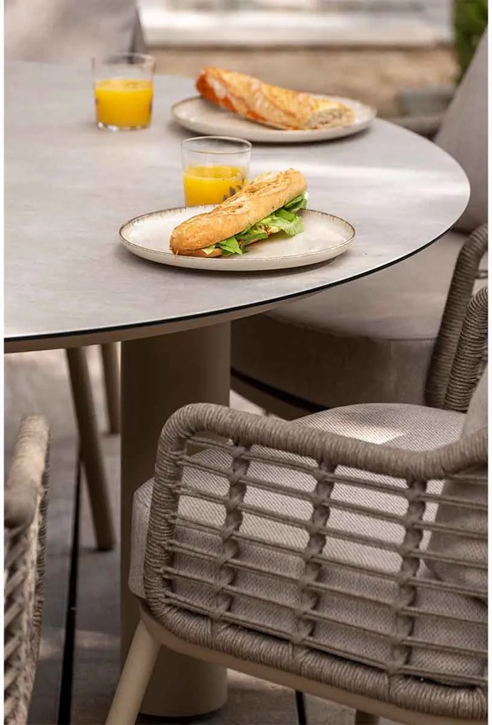 Taste by 4 Seasons Puglia lage tuinset 6-delig - Donato tuintafel Ø160x69 cm
