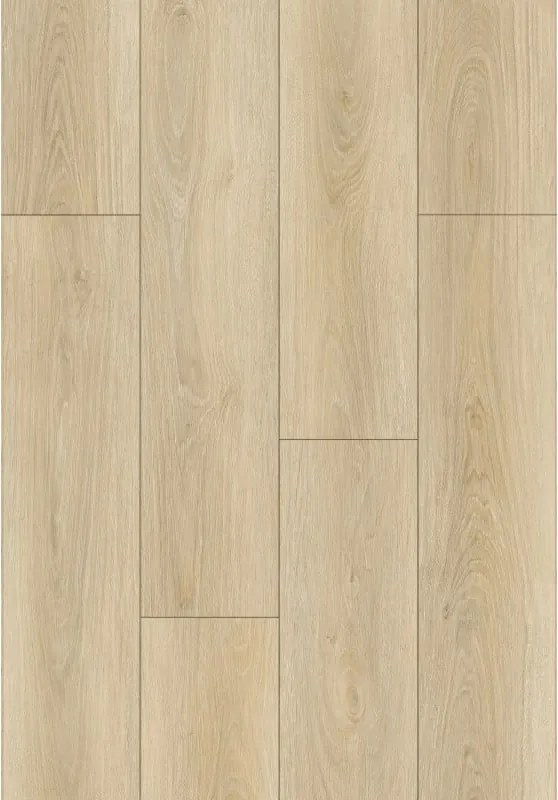 Mexen Kinston staal van SPC vinyl panelen 6,5 mm, IXPE onderlaag 1,5 mm, 4 V-groef, Eik - F1057-S
