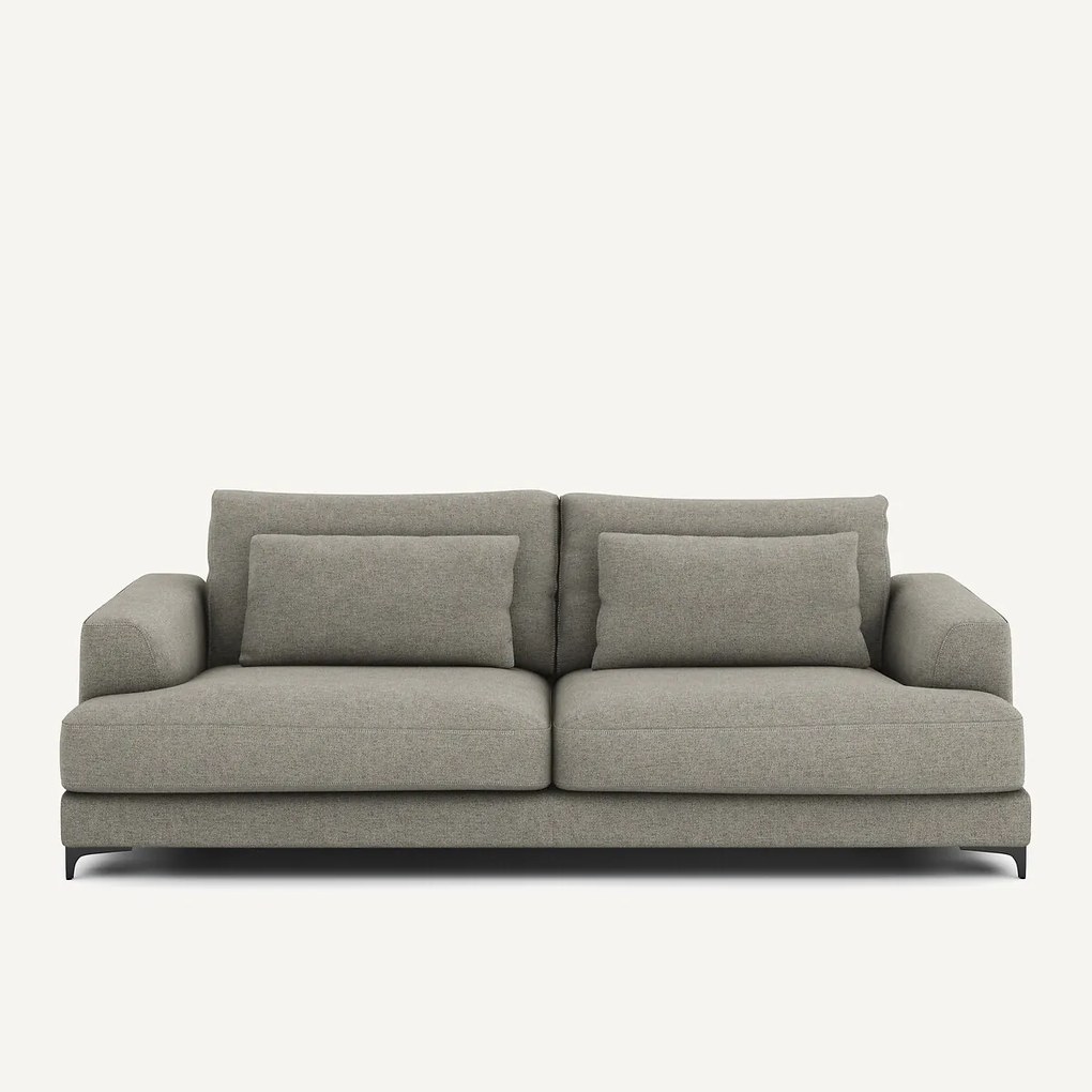 4-zits slaapbank van getextureerd linnen viscose, Marsile