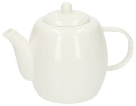 Theepot, organisch, porselein, wit, 1,2 liter