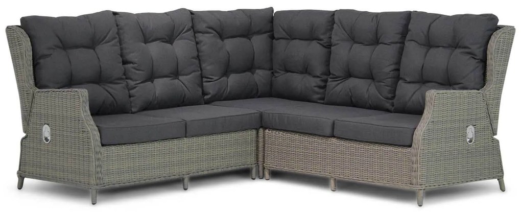 Hoek loungeset 5 personen Wicker Taupe  Garden Collections Chicago