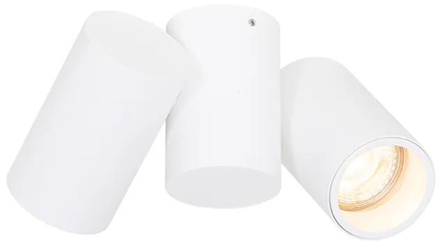 Design Spot / Opbouwspot / Plafondspot wit 2-lichts verstelbaar - Michael Design GU10 Binnenverlichting Lamp