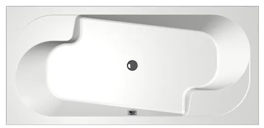 Xenz Parel Duobad - 190x90x48 - afvoer Midden - acryl - wit 6989-01