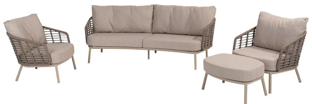 Taste by 4 Seasons Puglia loungeset latte SALE Loungeset taupe weerbestendig