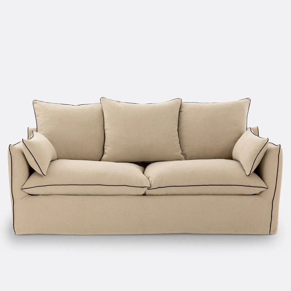 Bank 2-, 3-, 4- of 5-zits, afneembare hoezen, in dik linnen, Odna