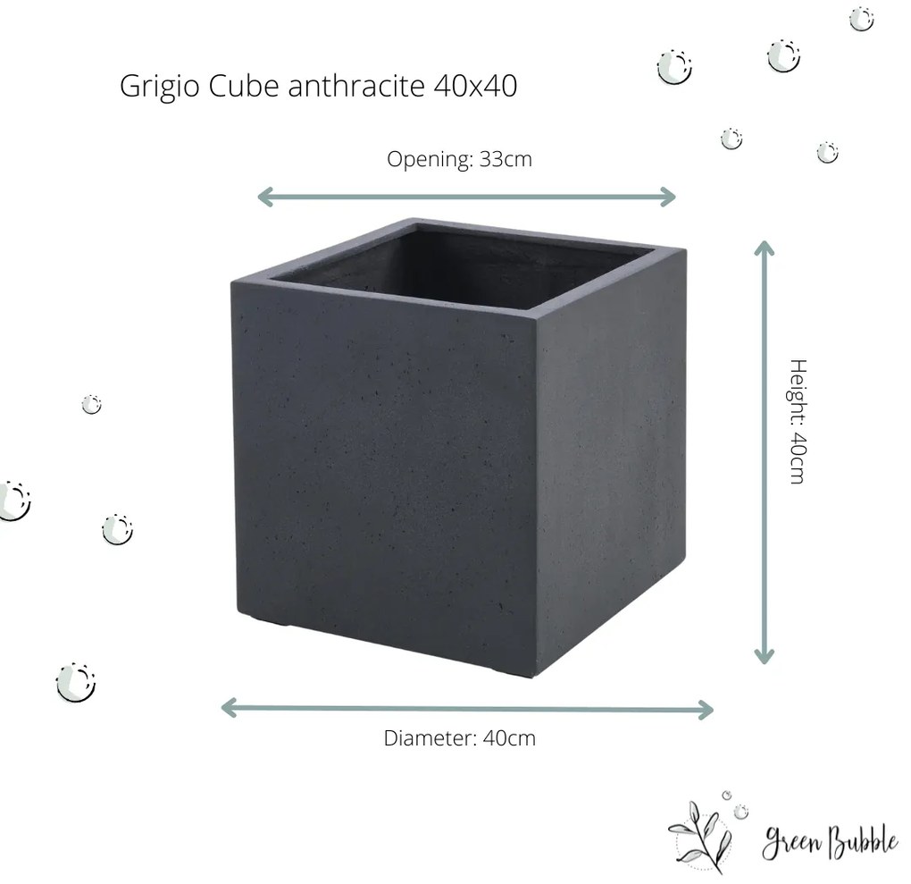 Pot Grigio Cube Antraciet