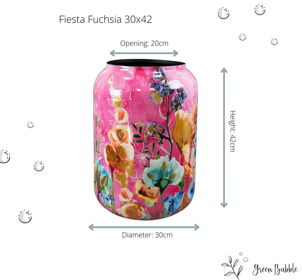 Designed by Lammie vaas Fiesta Fuchsia