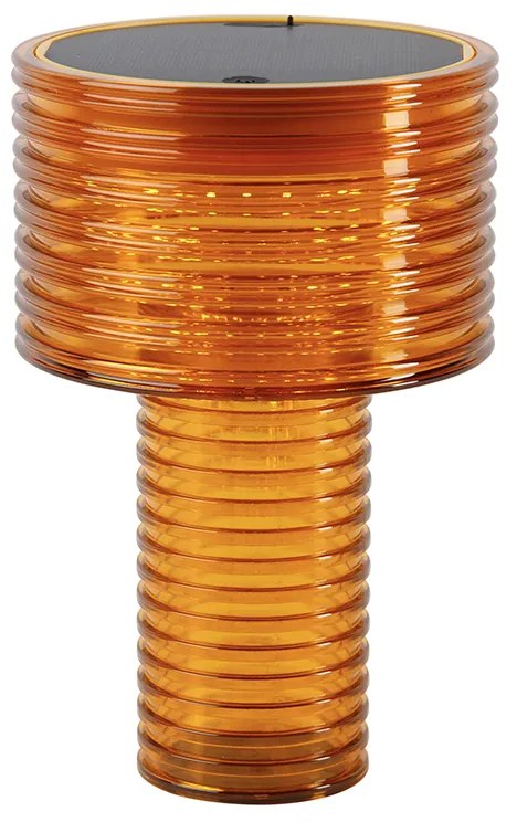 Tafellamp oranje kunststof incl. LED solar oplaadbaar IP44 - Ambar