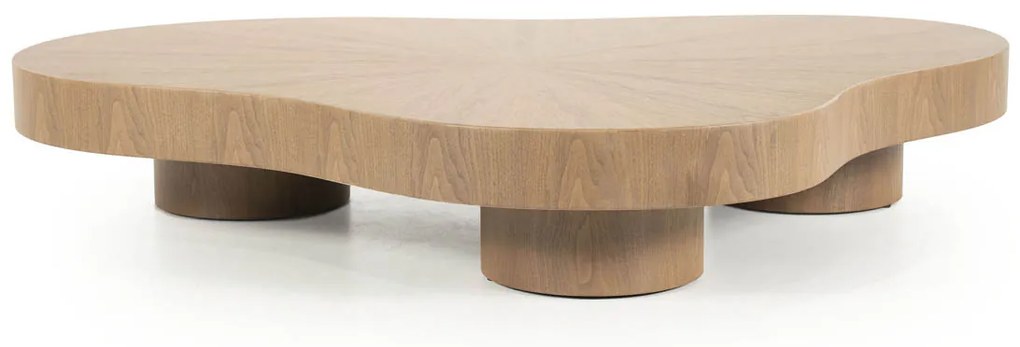 Eleonora Bobbie Grote Salontafel Organisch Lichtbruin - 150 X 110cm.