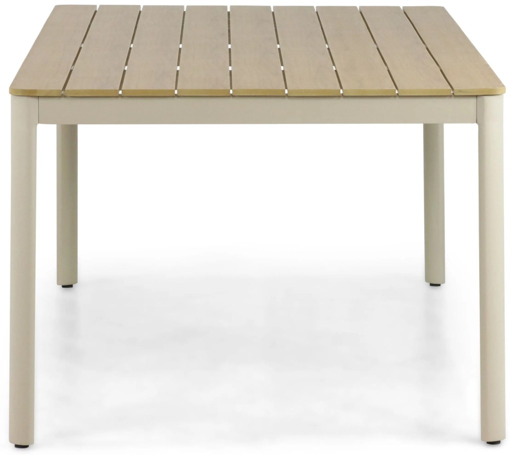 Dining Tuintafel rechthoekig 200 x 103 cm Aluminium Taupe Santika Mind