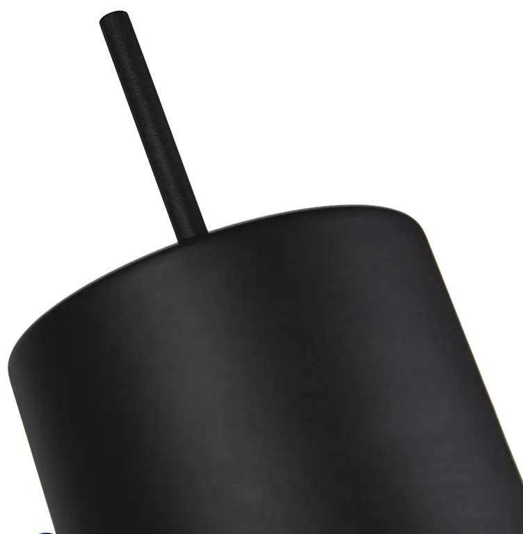 Retro vloerlamp zwart draai- en kantelbaar - Chappie