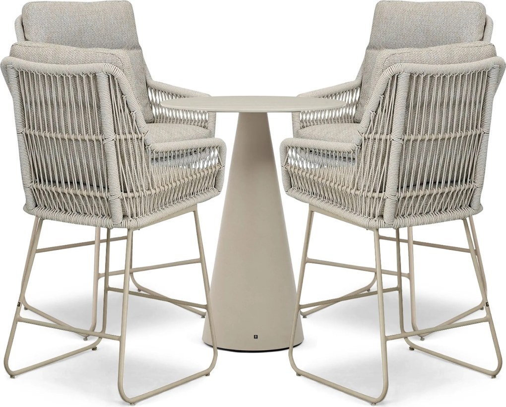 Barset 4 personen 808 cm Rope Zand/Beige Lifestyle Garden Furniture Vicente/Serino