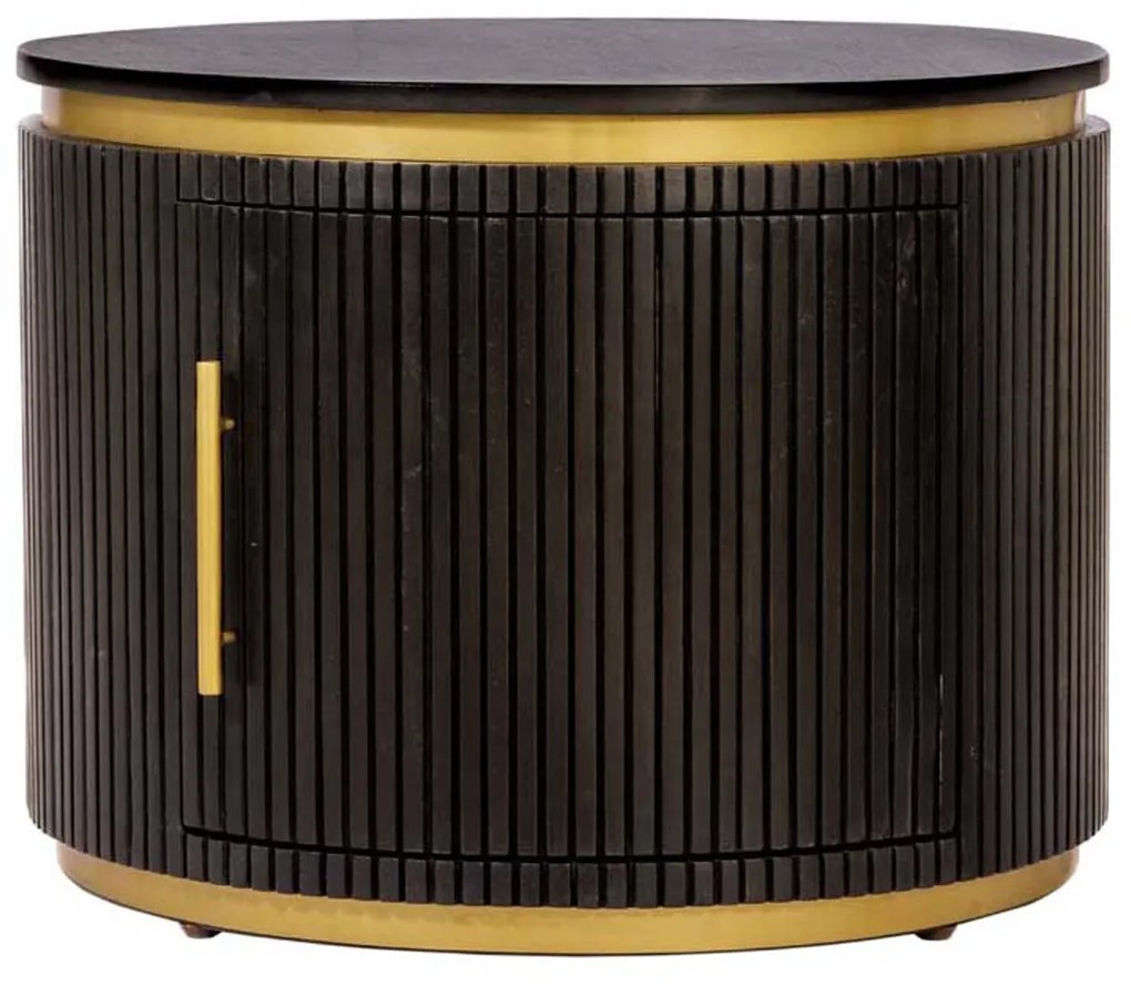 Ronde Salontafel Met Opbergruimte 60 Cm - 60 X 60cm.