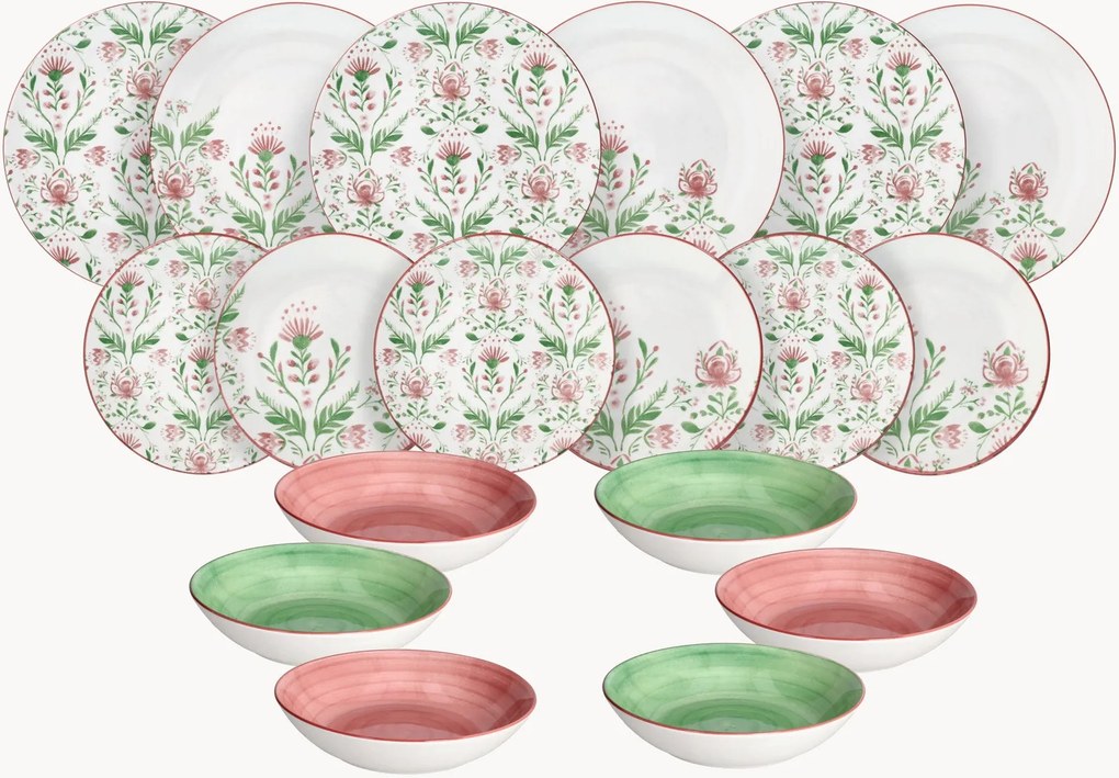 Porseleinen serviesset Madison Lolita, 6 personen, 18-delig