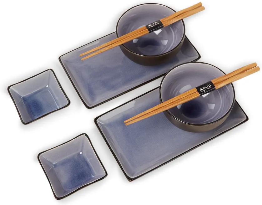 Tokyo Design Studio Glassy Blue sushi serviesset 8-delig