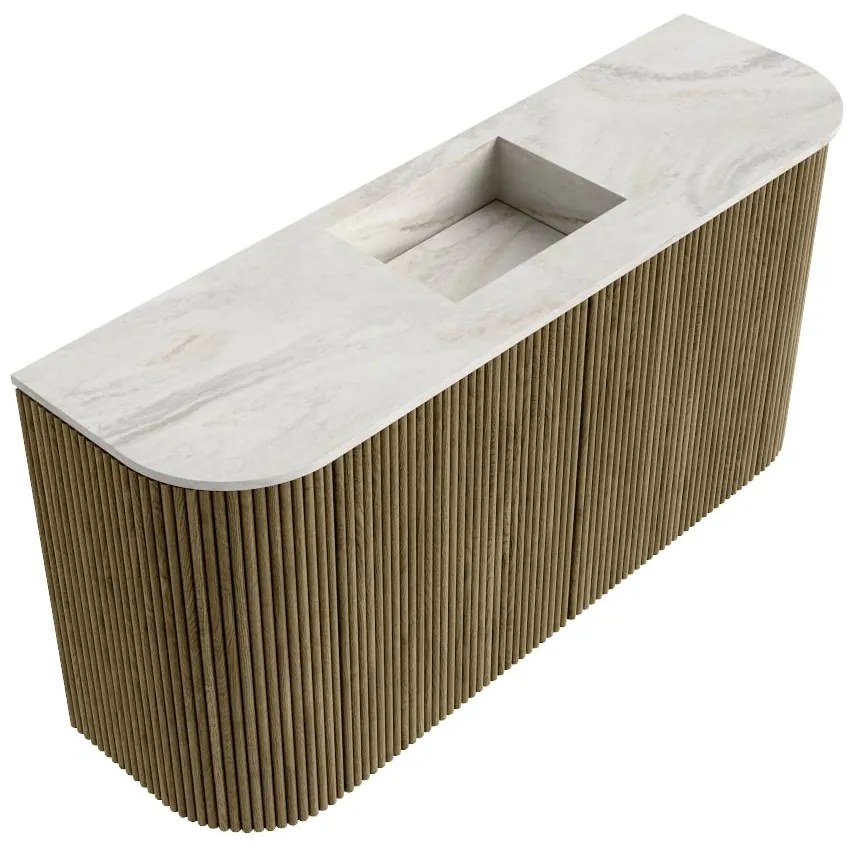 Mondiaz Joya DLux 85cm toiletmeubel ronding links/rechts dusk met wastafel faye midden 1 kraangat ostra