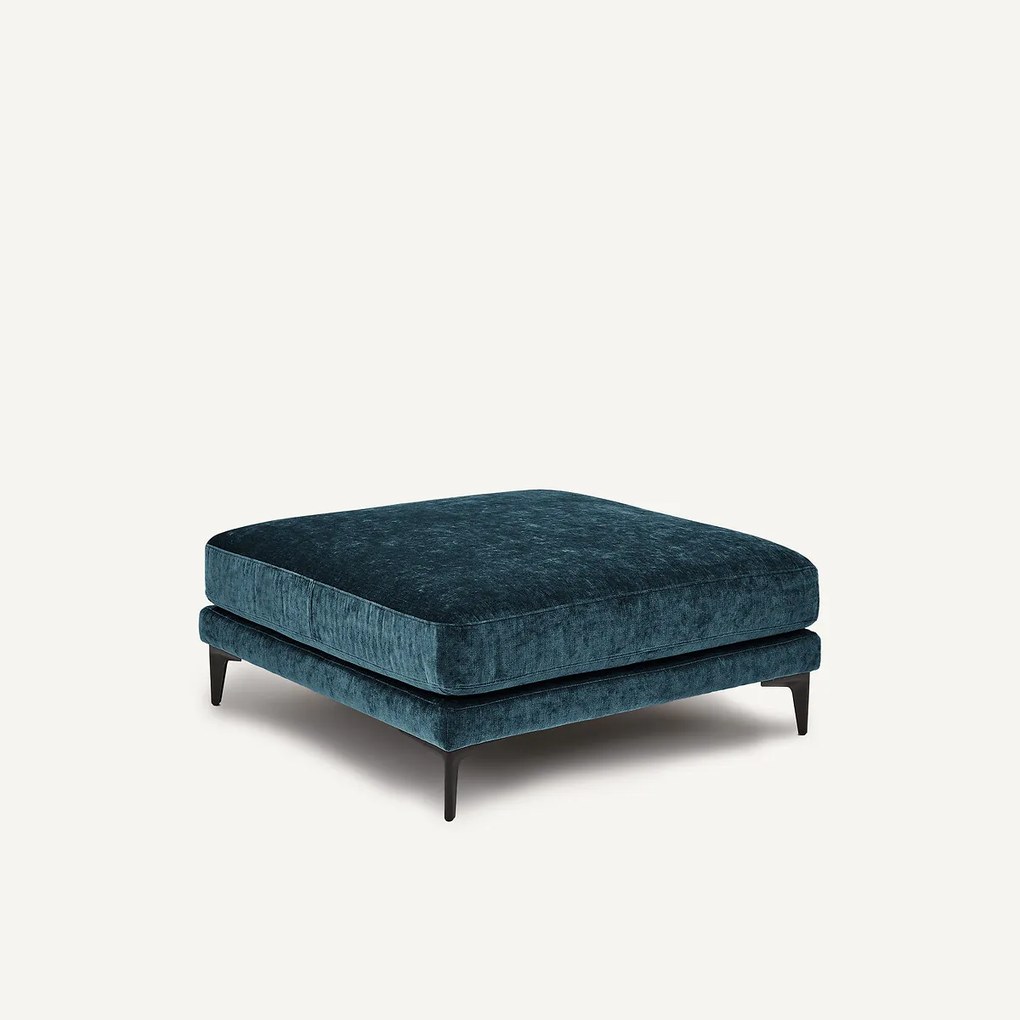 Voetensteun van fluweelmix, MODERNISTE, ontwerp Emmanuel Gallina