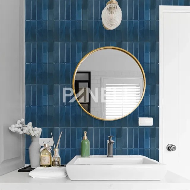 Tegelsticker Blauw Langwerpig - 29 cm x 22.9 cm x 0.11 cm | 0.07 kg | Paneli zelfklevende steenstrips