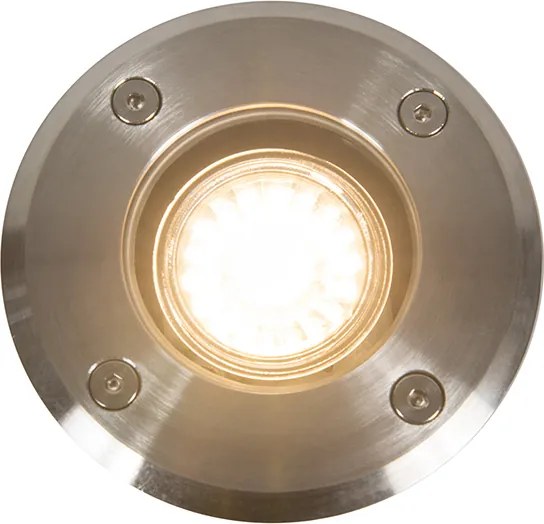 Buiten grondspot staal 11cm IP67 - Basic Round