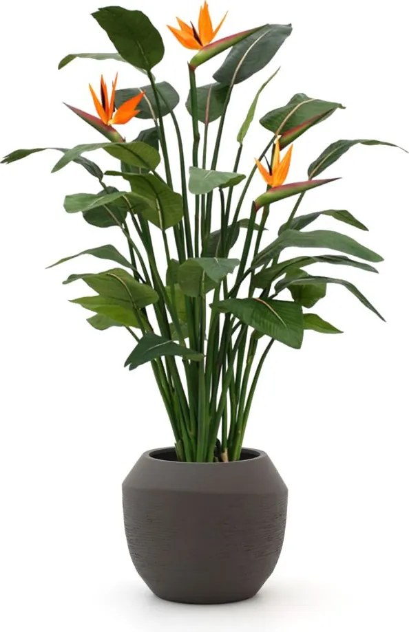 Kunstplant Designplants Luca Lifestyle | Oranje Kunststof  | Inclusief bloempot | ø192x54cm | Geschikt voor buiten en binnen | Kees Smit Tuinmeubelen