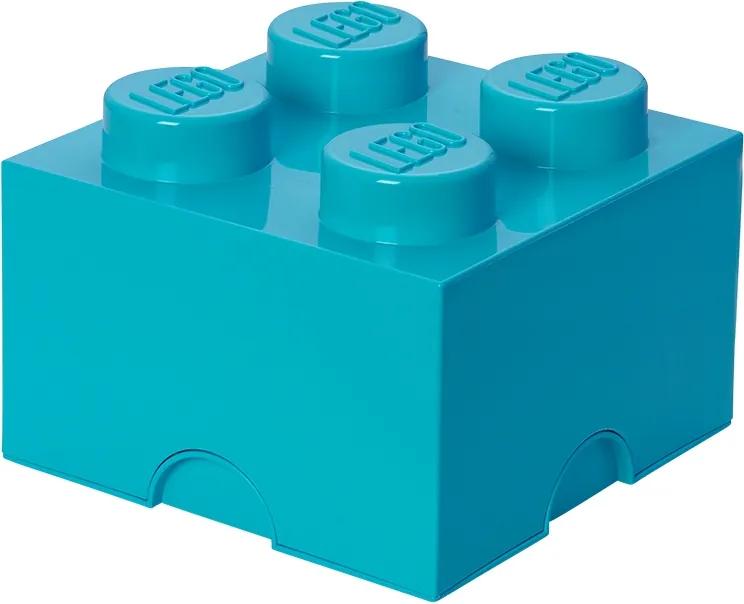 LEGO Opbergbox: Brick 4 (6 ltr) - Blauw Azur