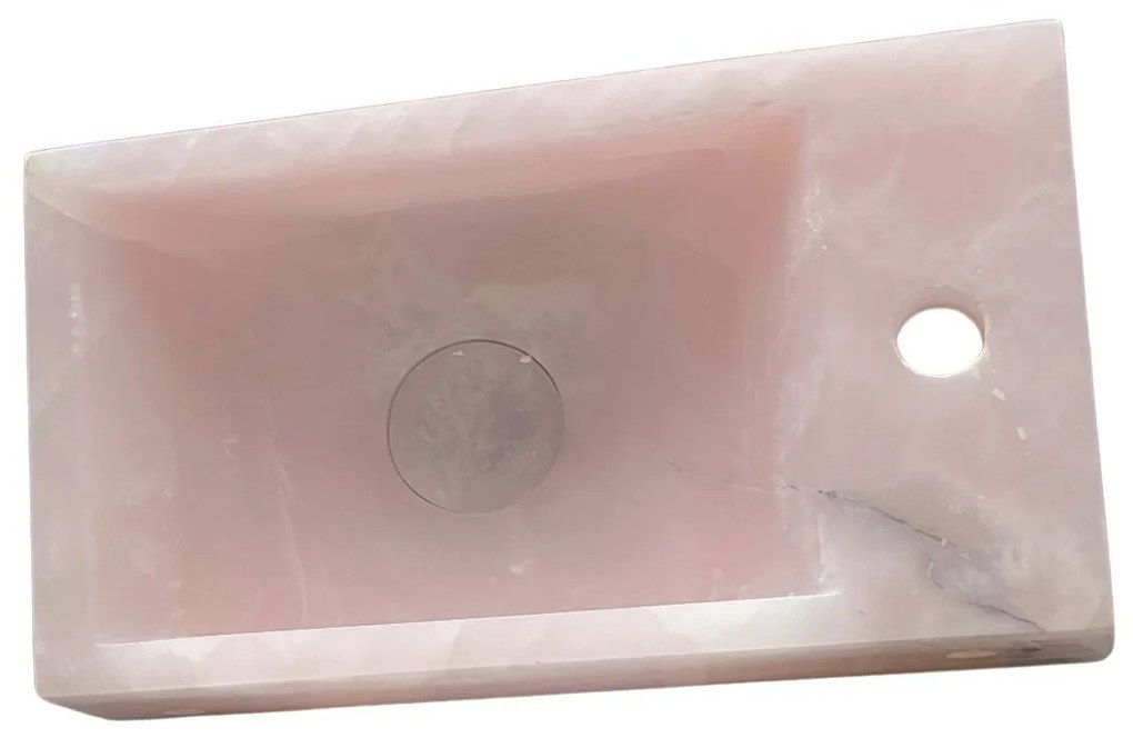 Fontana Pink Onyx toiletmeubel met ribbelfront kasteel bruin