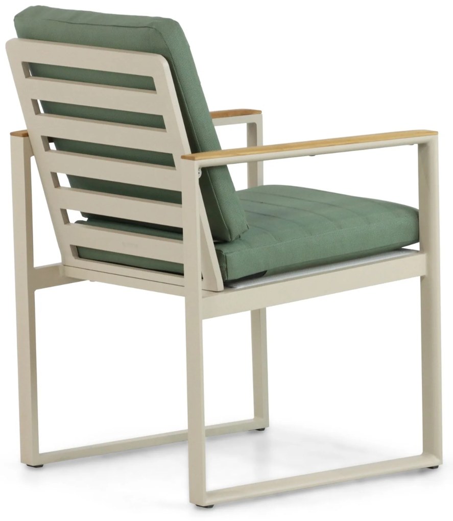 Tuinstoel Aluminium/Teak Taupe-naturel-bruin Lifestyle Garden Furniture Faro