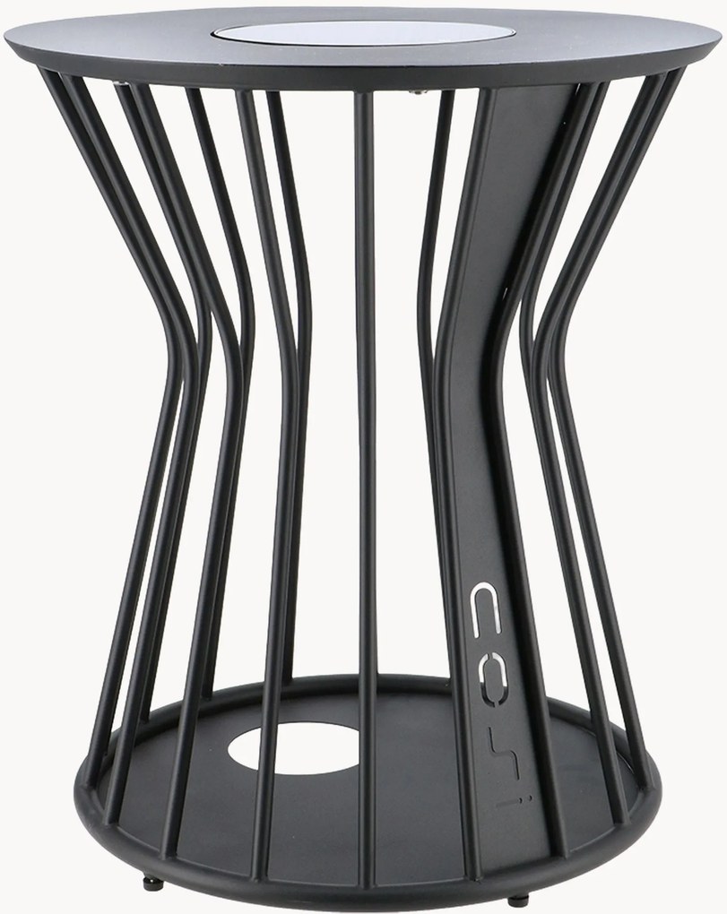 Ronde in- & outdoor LED bijzettafel Cosilumia met zonnepaneel