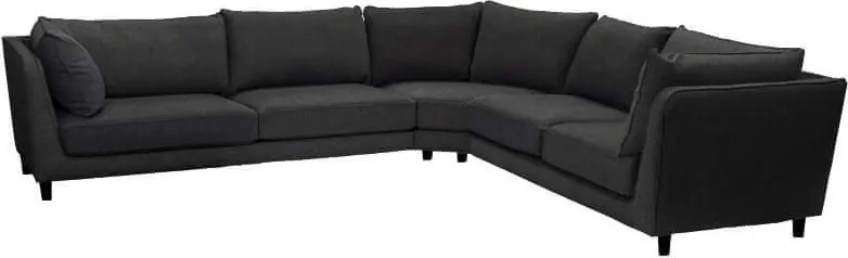 Hoekbank - Samba - rechts - stof Monet zwart/grijs 95