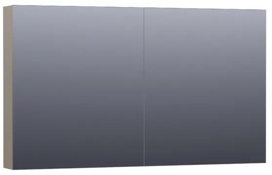 Saniclass Plain Spiegelkast 119x70x15cm Hoogglans Taupe SK-PL120HT