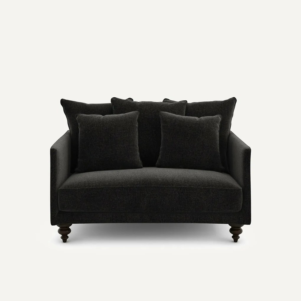 2-zits compacte bank in chenille fluweel, Lazare