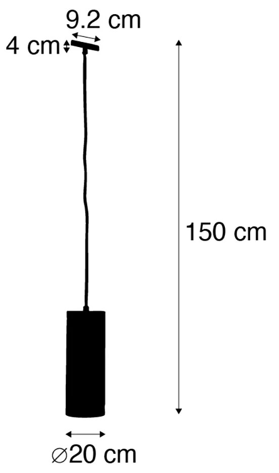 Design hanglamp zwart incl. rail adapter 1-fase - Slimline Tubo Binnenverlichting Lamp