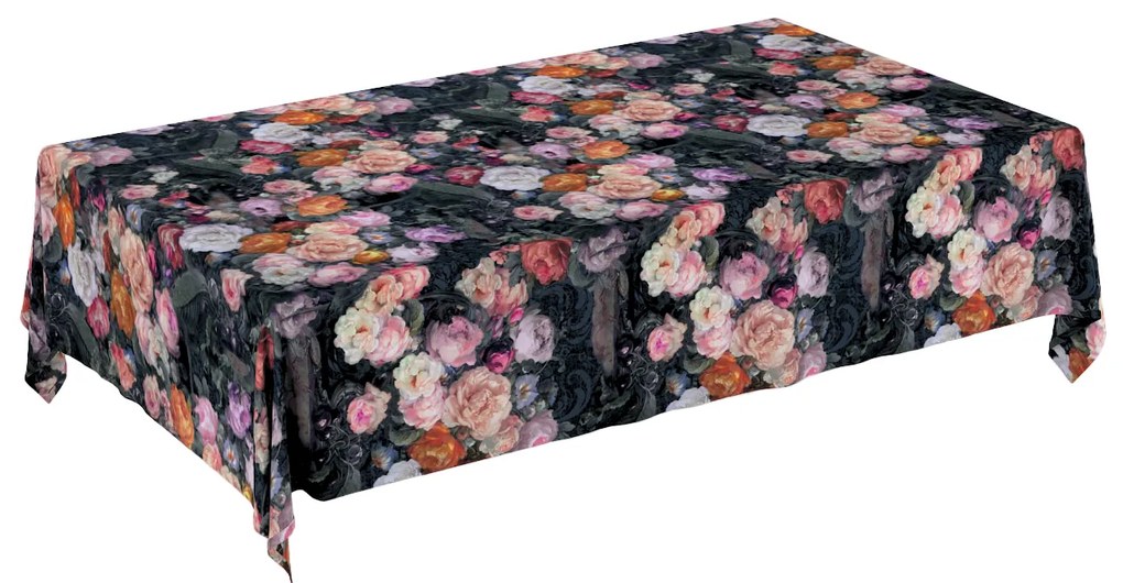 Dekoria Rechthoekig tafelkleed, grijs-roze, 130 x 160 cm