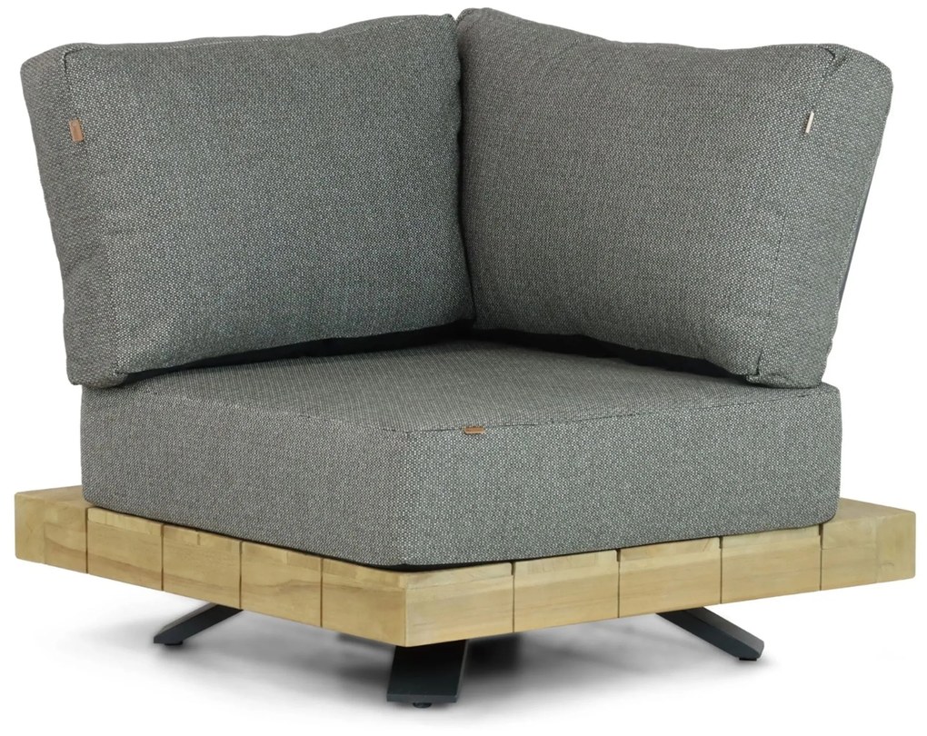 Hoek loungeset 6 personen Teak Old teak greywash Santika Furniture Santika