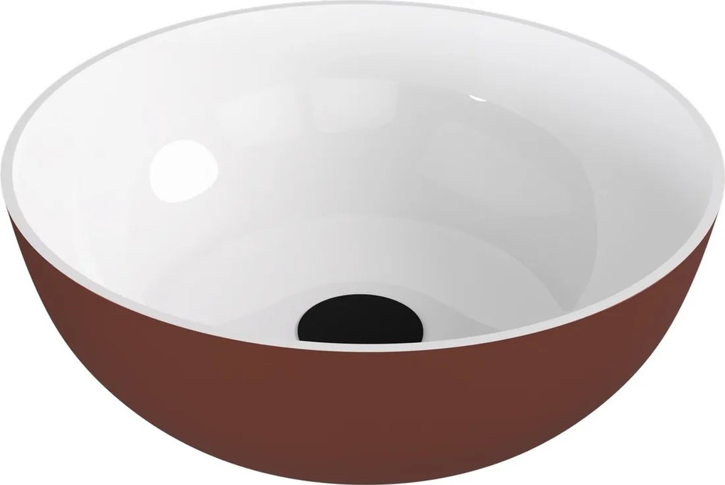 Polysan Banera waskom rond 39x14cm wit/terracotta