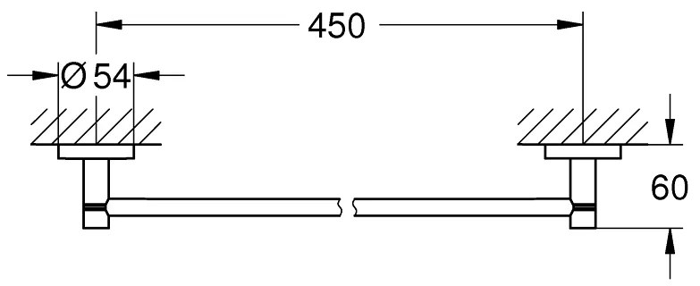 Grohe Essentials handdoekhouder 45cm chroom