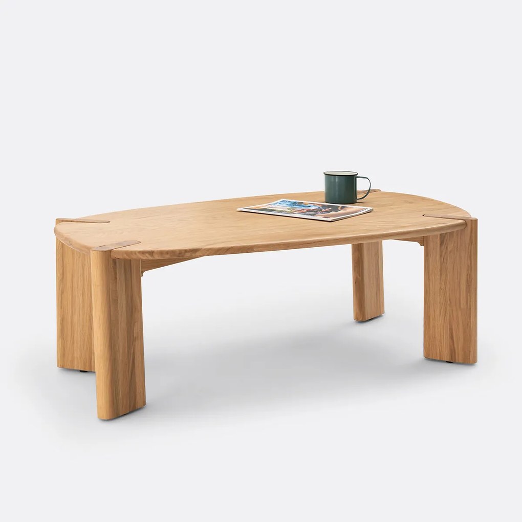 Salontafel in massief eik, Elmo