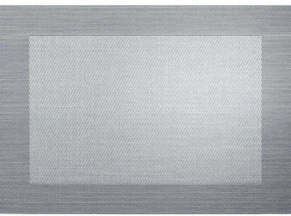 Placemat PVC 46x33cm zilver/zwart