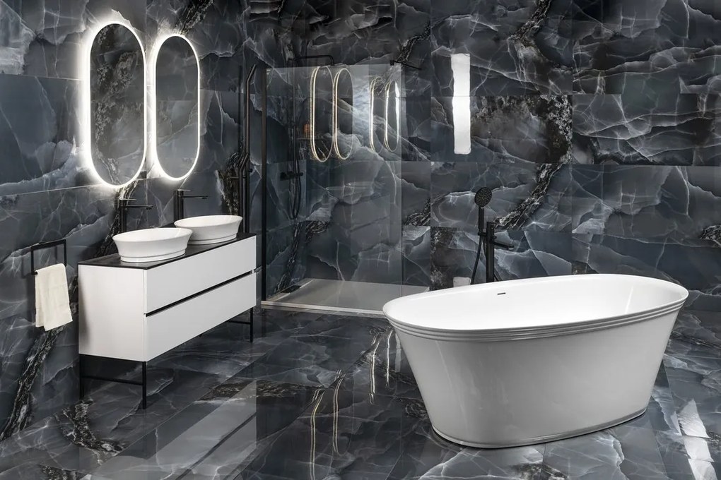 Polysan Florina vrijstaand bad wit mineraalmarmer 170x80cm